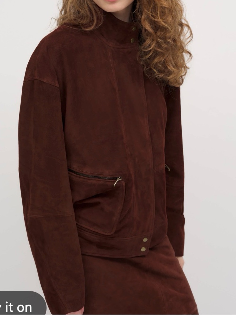 Reformation Veda Harrison Suede Oversized Bomber Jacket NWT NEW